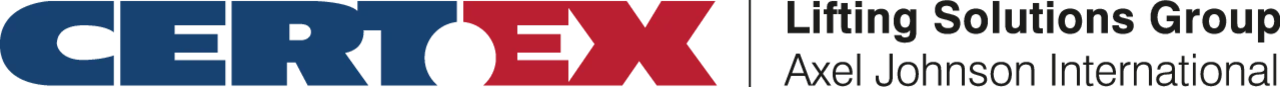 Certex Lifting Solutions Group The Logo for the Lifting Solutions Group and Certex combined in text.  Certex is in Blue and Red